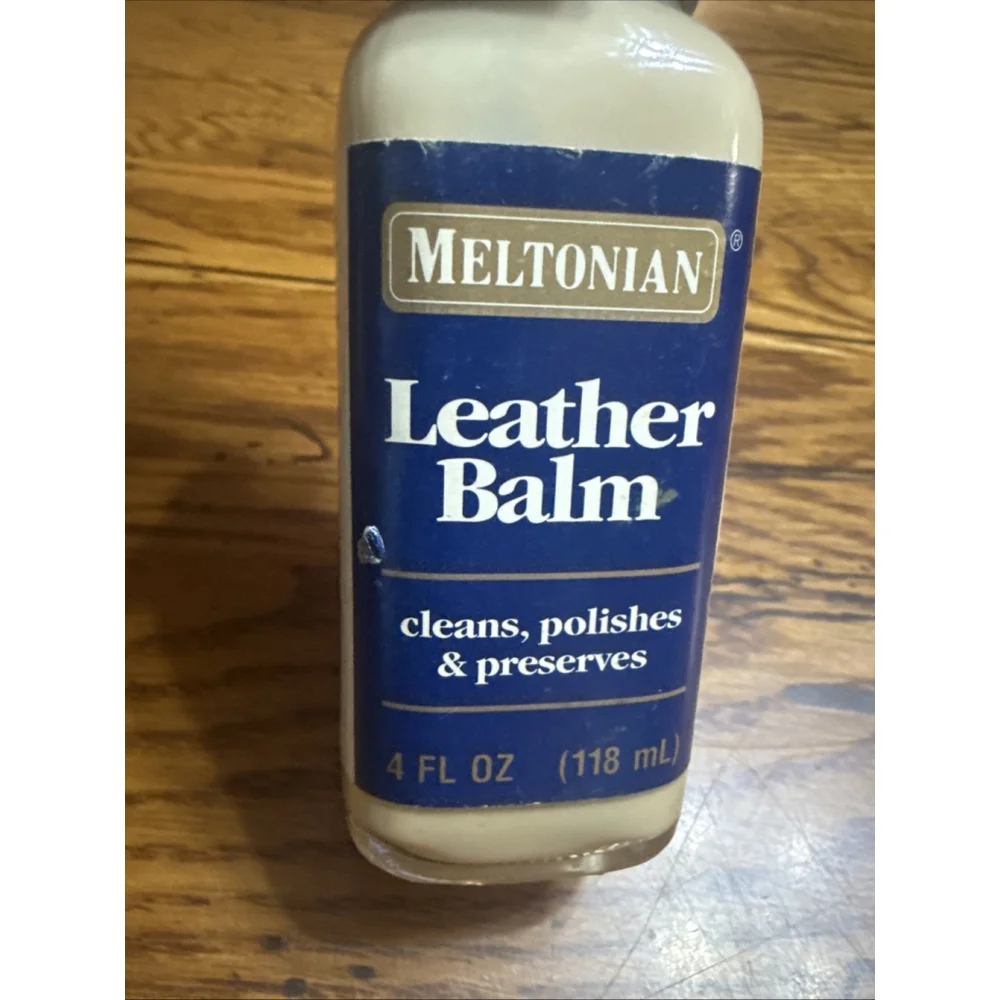 Meltonian Leather Balm Lotion Cleans, Polishes, Preserves Leathers 4 FL OZ